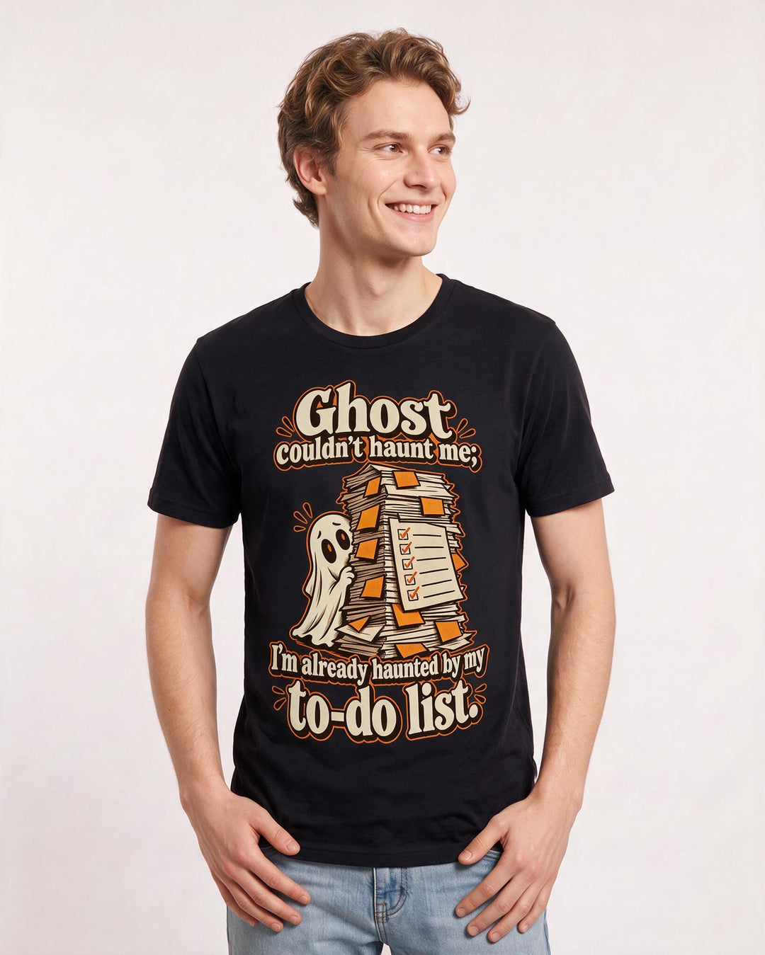 Halloween Black T-Shirt for Men – Halloween Theme Graphic Tee product image 1