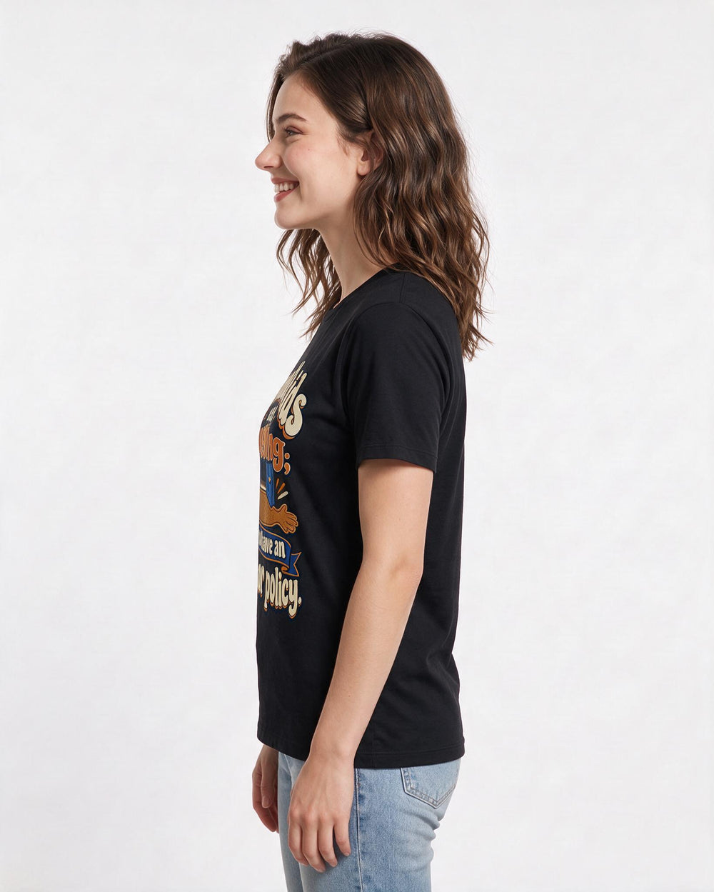 Grandparent Black T-Shirt for Women – Everyday Expression Graphic Tee product image 2
