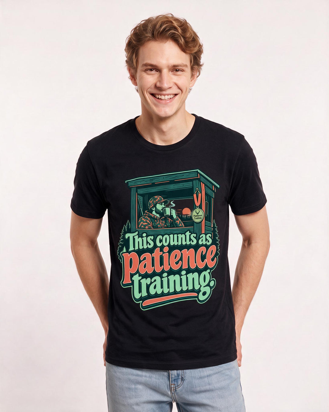 Hunting Black T-Shirt for Men – Everyday Expression Graphic Tee product image 1