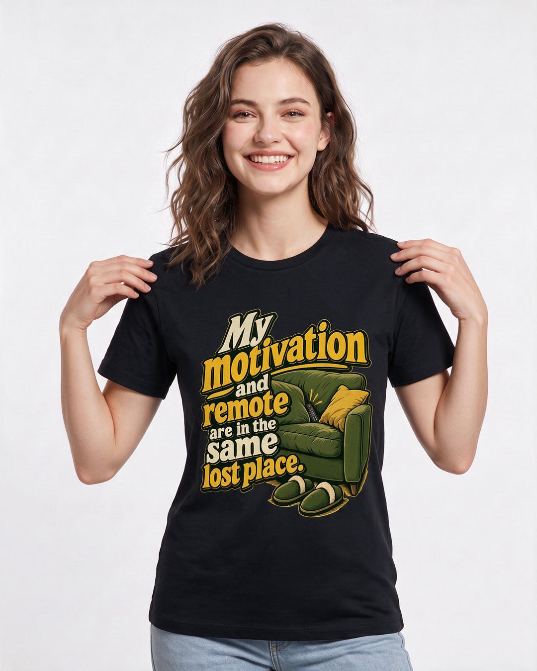 Meme Black T-Shirt for Women – Everyday Expression Graphic Tee product image 1