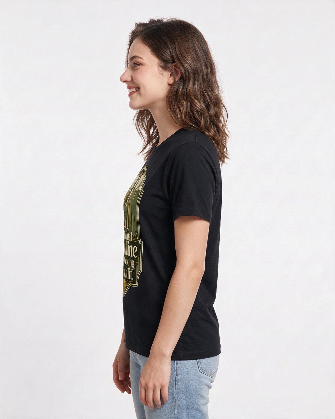 Graduation Women's Black T-Shirt – My final deadline was picking this outfit product image 2
