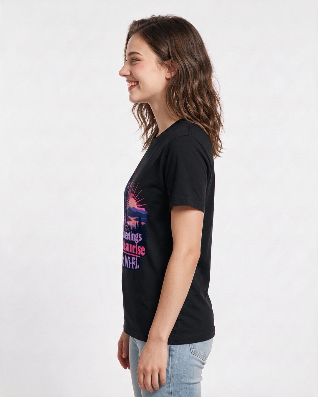 Hunting Black T-Shirt for Women – Everyday Expression Graphic Tee product image 2