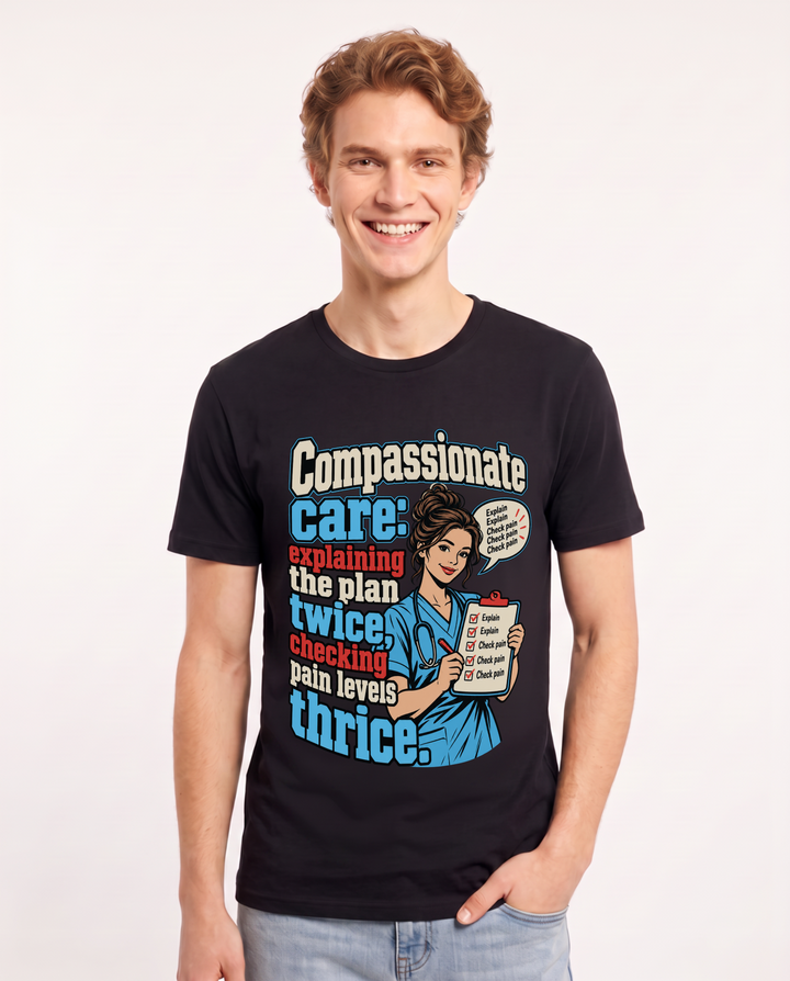 Nurse Black T-Shirt for Men – Nursing Life Graphic Tee product image 3