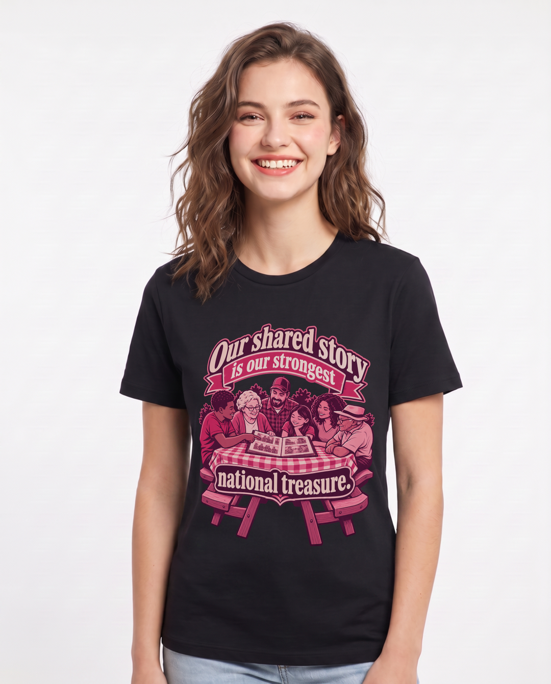 Patriotic Black T-Shirt for Women – Everyday Expression Graphic Tee product image 3