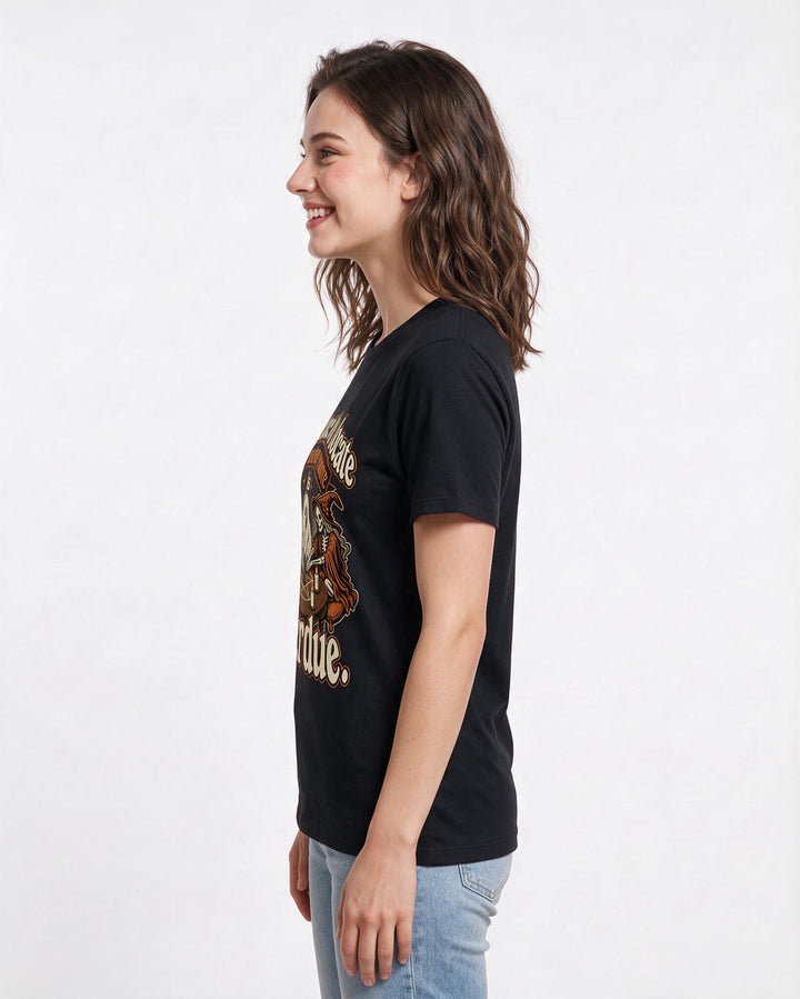 Halloween Black T-Shirt for Women – Halloween Theme Graphic Tee product image 2
