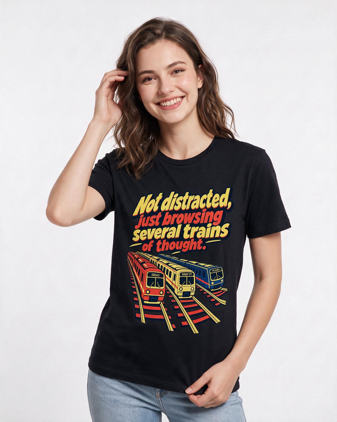 Neurodiversity Black T-Shirt for Women – Everyday Expression Graphic Tee product image 1