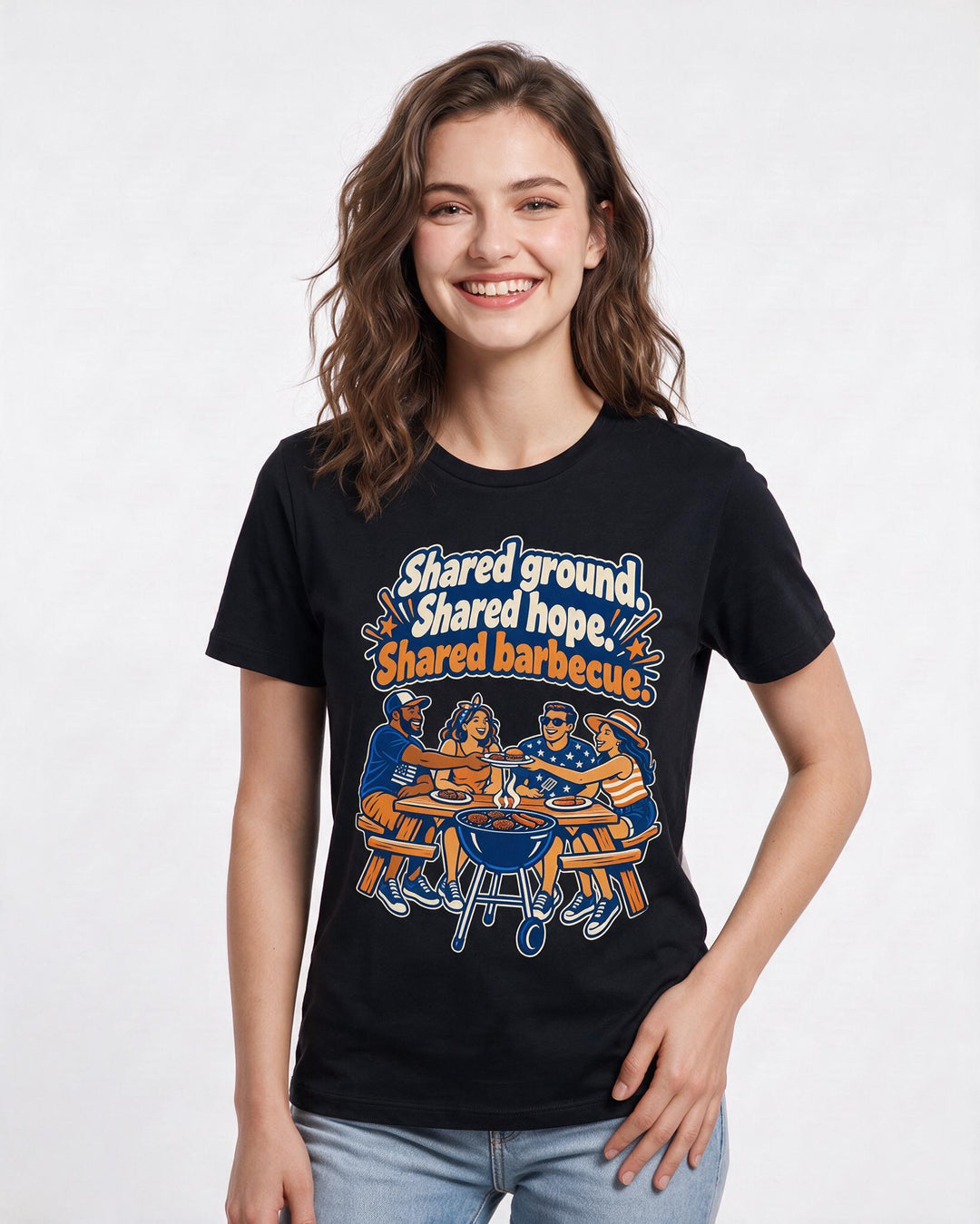 Patriotic Black T-Shirt for Women – Everyday Expression Graphic Tee product image 1