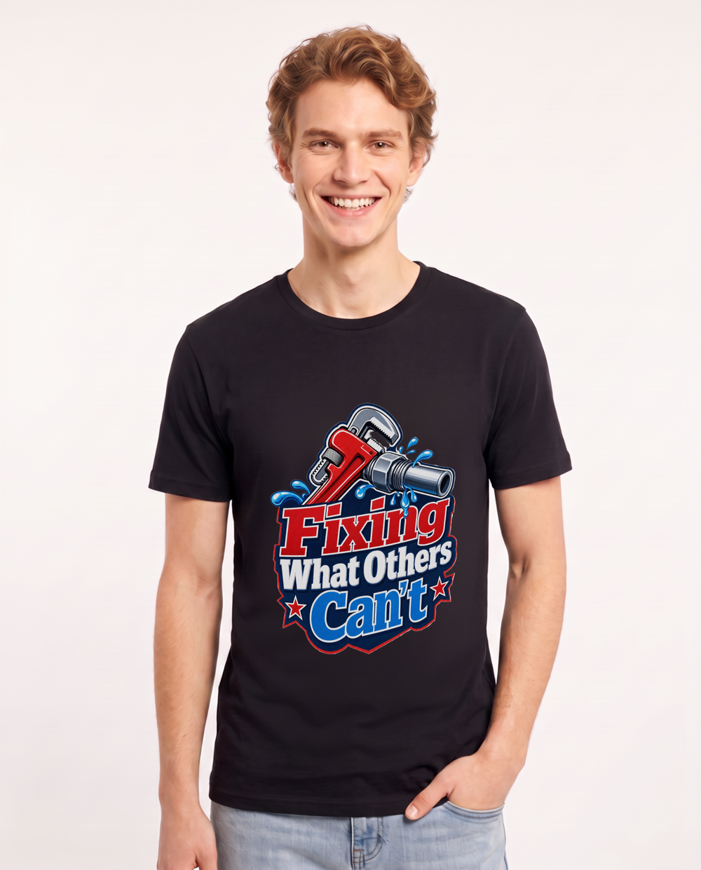 Fixing What Others Can't Men's Black T-Shirt product image 2