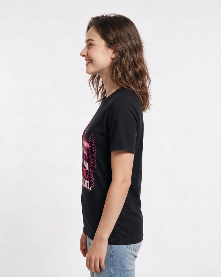 Hunting Black T-Shirt for Women – Everyday Expression Graphic Tee product image 2