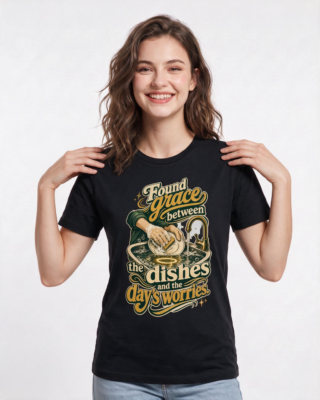 Christian Faith Black T-Shirt for Women – Everyday Expression Graphic Tee product image 1