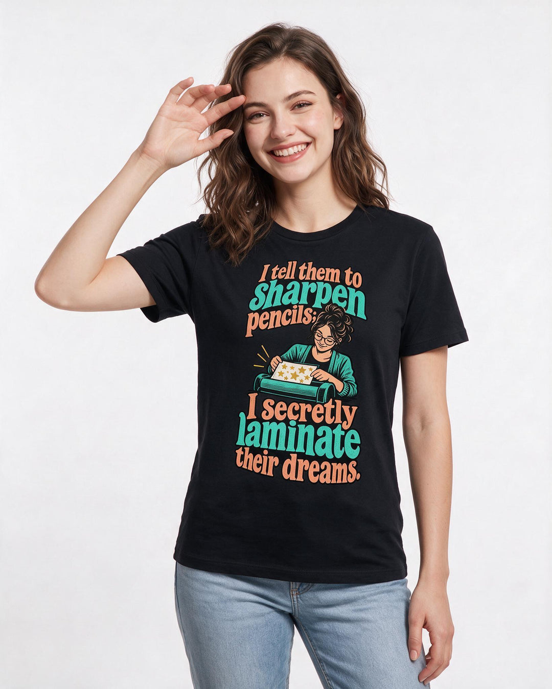 Teacher Black T-Shirt for Women – Everyday Expression Graphic Tee product image 1