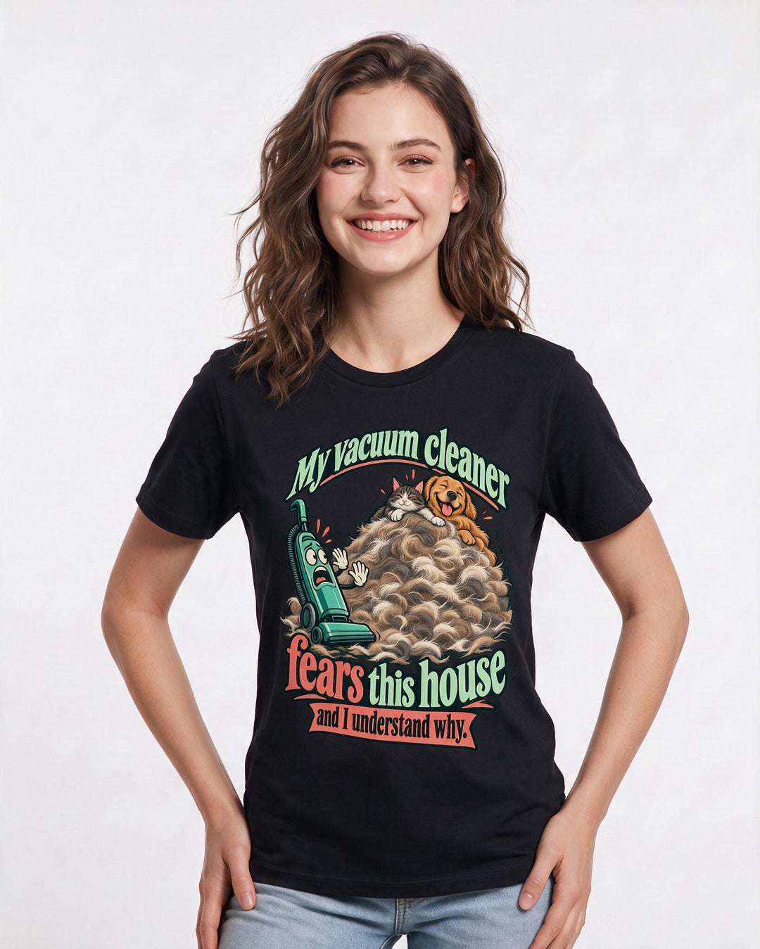 Pet Lover Black T-Shirt for Women – Everyday Expression Graphic Tee product image 1