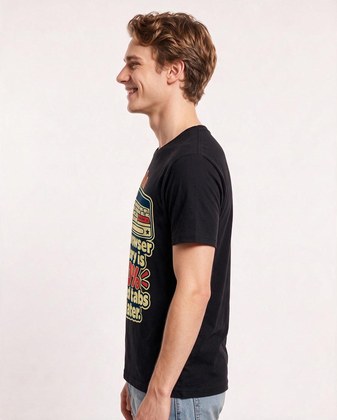 Meme Black T-Shirt for Men – Everyday Expression Graphic Tee product image 2