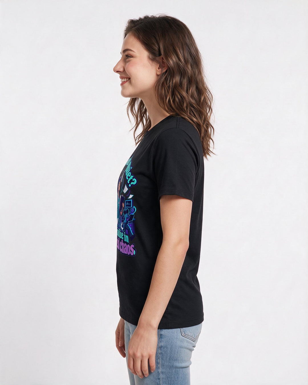Nurse Black T-Shirt for Women – Nursing Life Graphic Tee product image 2