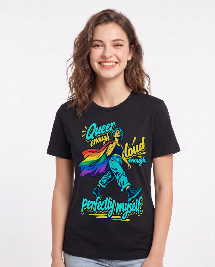 Pride Black T-Shirt for Women – Everyday Expression Graphic Tee product image 3