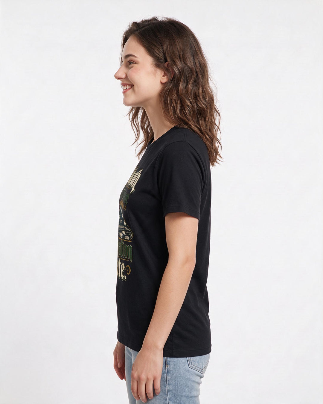 Veteran Women's Black T-Shirt – That oath didn't come with an expiration date. product image 2