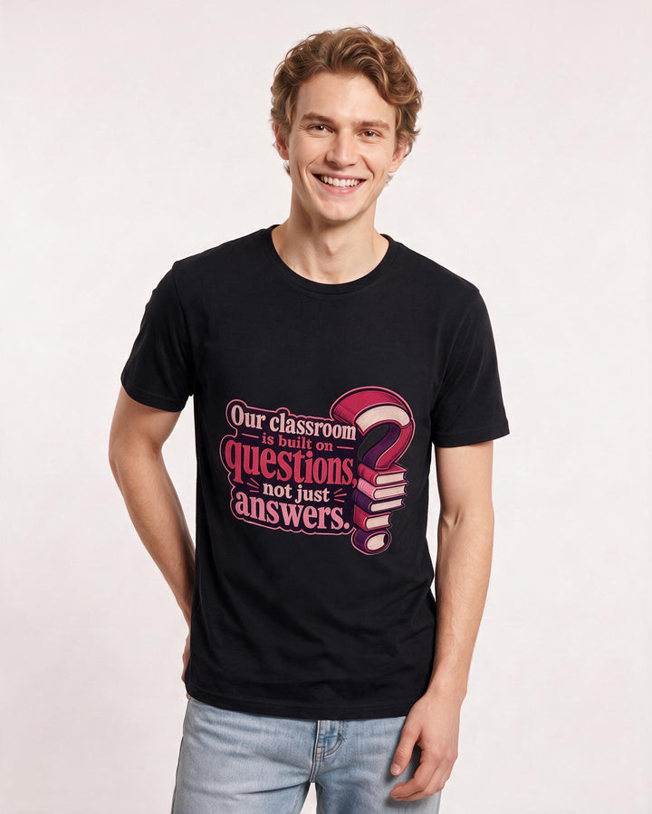 Teacher Black T-Shirt for Men – Everyday Expression Graphic Tee product image 1
