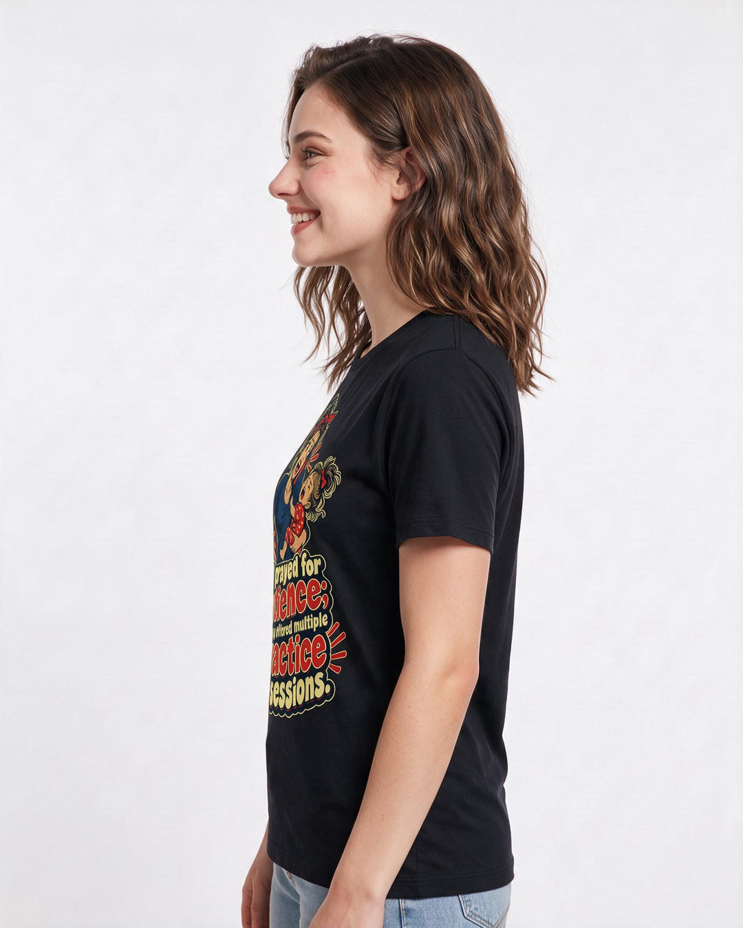 Christian Faith Black T-Shirt for Women – Everyday Expression Graphic Tee product image 2