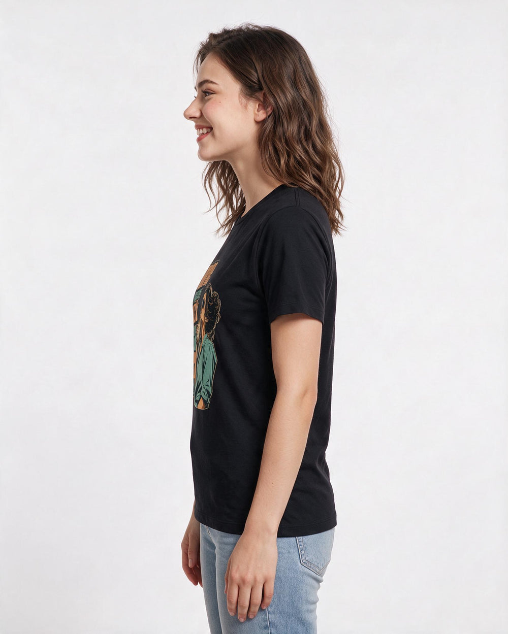 Beer Black T-Shirt for Women – Everyday Expression Graphic Tee product image 2