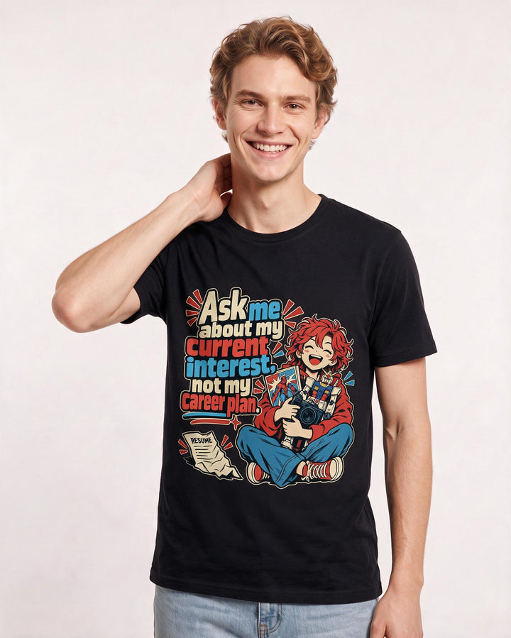 Neurodiversity Black T-Shirt for Men – Everyday Expression Graphic Tee product image 1