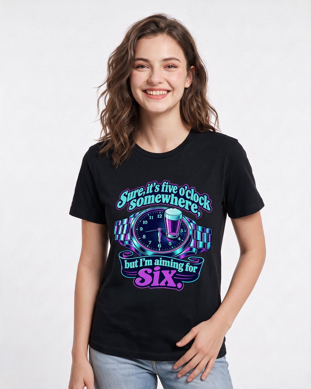 Beer Black T-Shirt for Women – Everyday Expression Graphic Tee product image 1