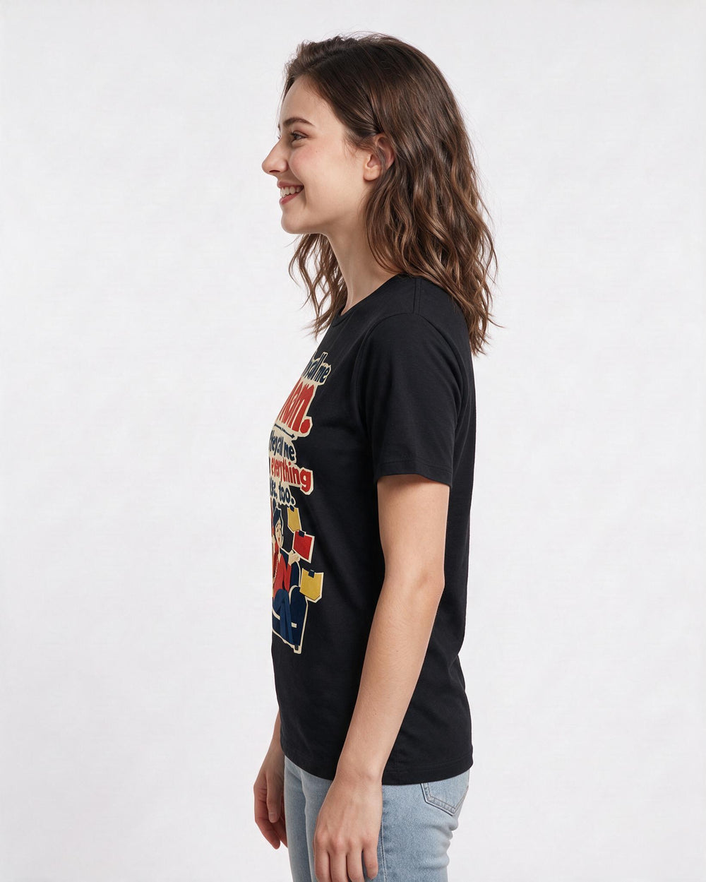 Mom Women's Black T-Shirt – They call me Mom. They call me for everything else, too. product image 2