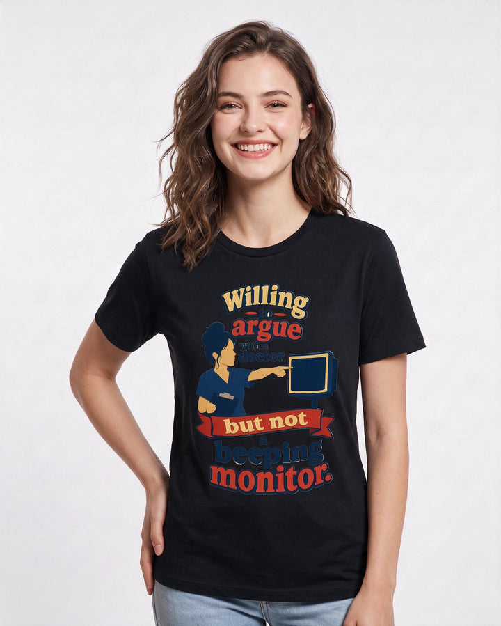 Nurse Black T-Shirt for Women – Nursing Life Graphic Tee product image 1