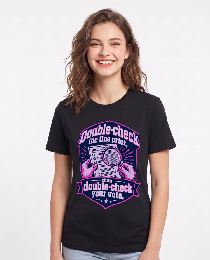 Political Statement Black T-Shirt for Women – Everyday Expression Graphic Tee product image 3