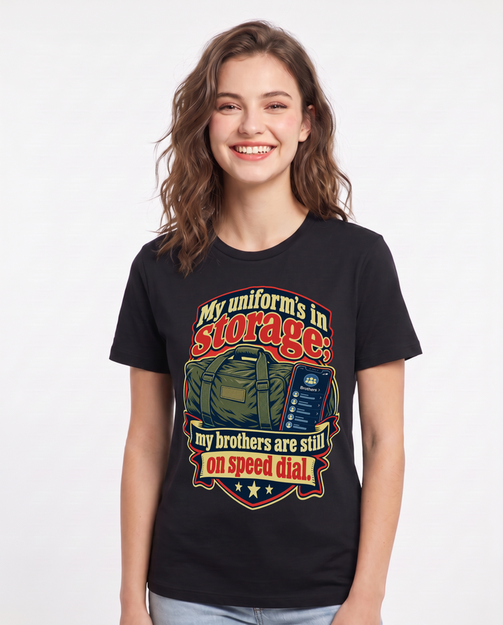 Veteran Black T-Shirt for Women – Everyday Expression Graphic Tee product image 3