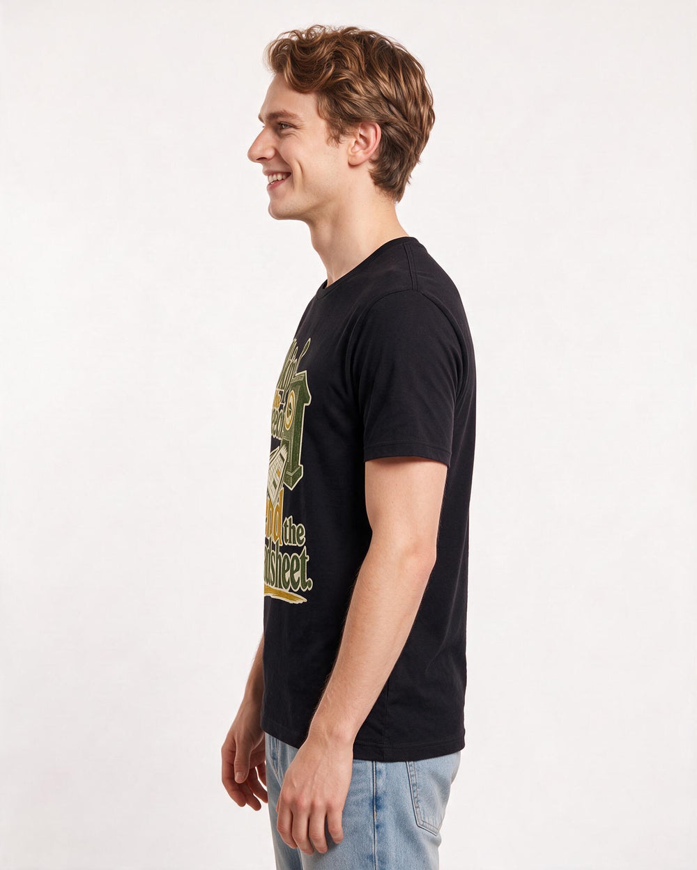 Political Statement Men's Black T-Shirt – Skip the speech. Send the spreadsheet. product image 2