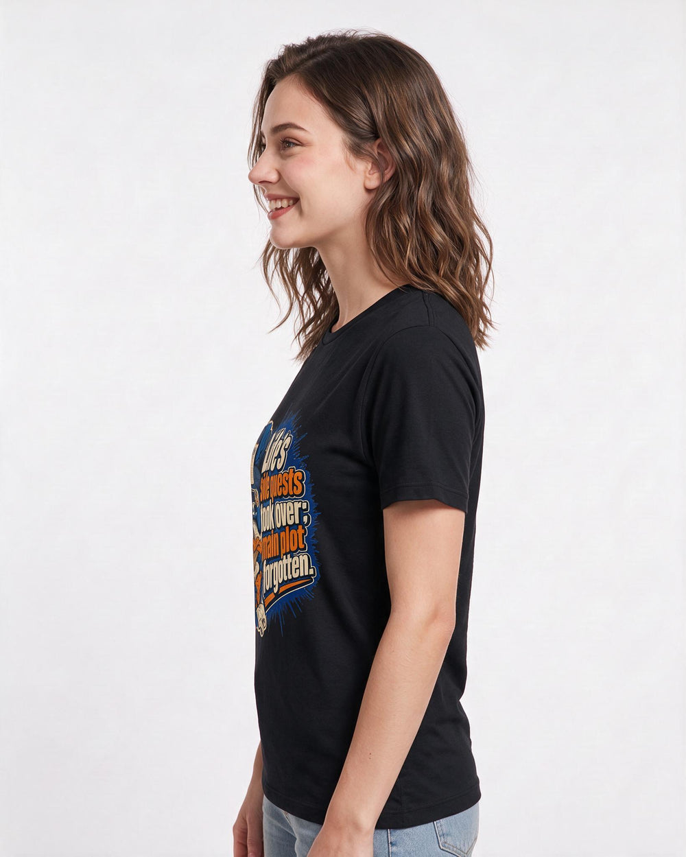 Gaming Black T-Shirt for Women – Game Night Graphic Tee product image 2