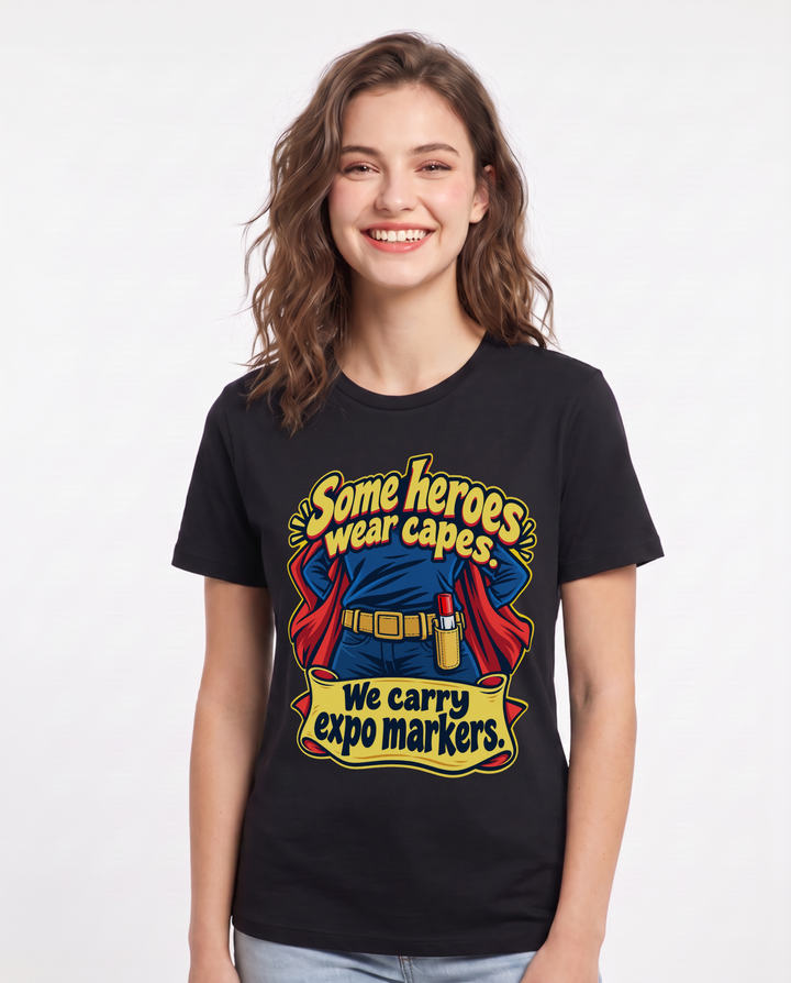 Teacher Black T-Shirt for Women – Everyday Expression Graphic Tee product image 3