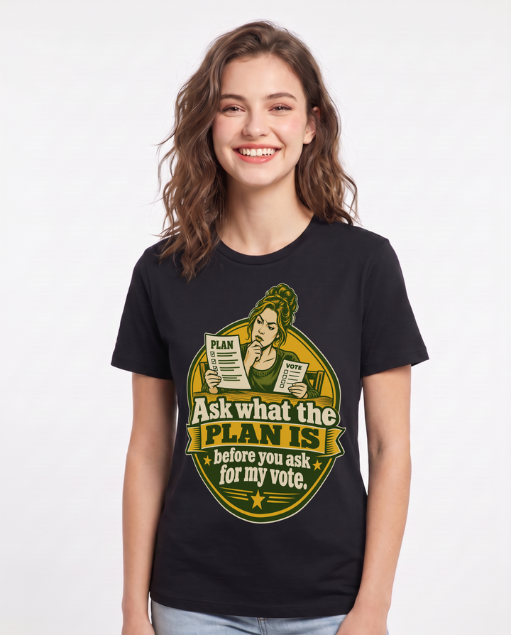Political Statement Black T-Shirt for Women – Everyday Expression Graphic Tee product image 3