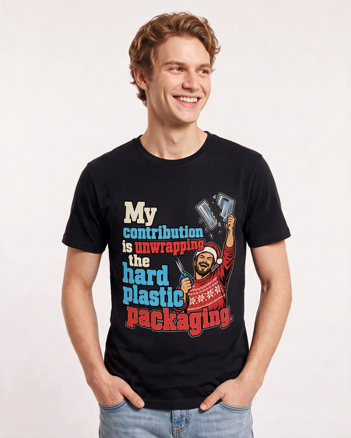 Christmas Black T-Shirt for Men – Holiday Theme Graphic Tee product image 1