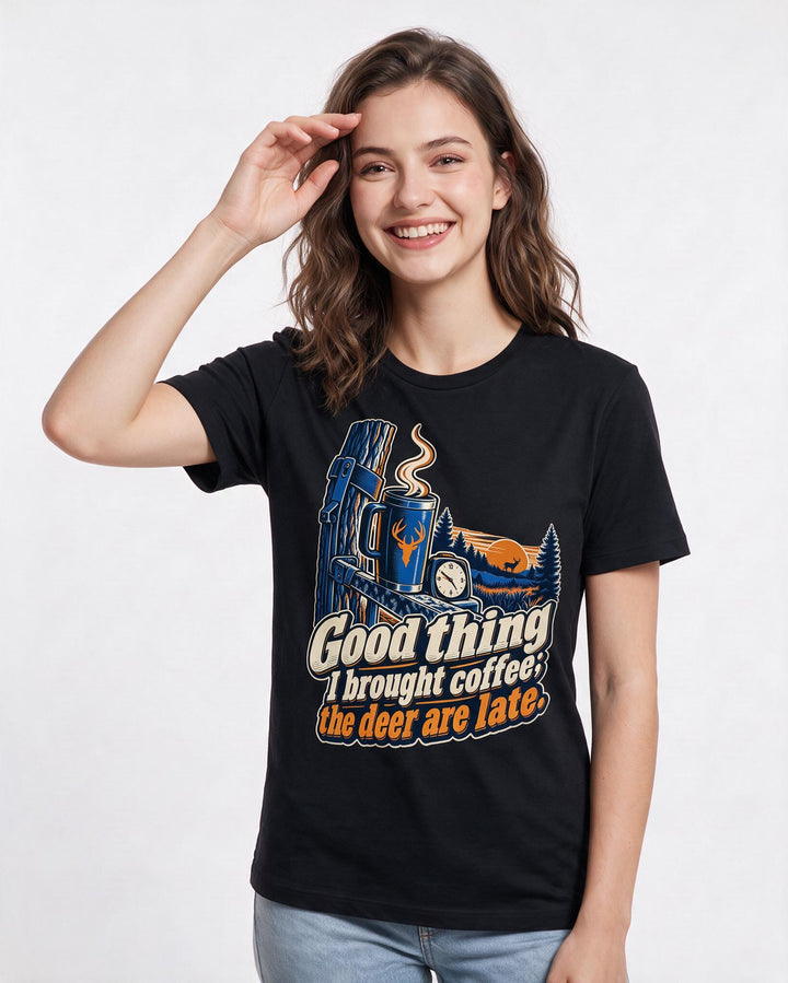 Hunting Black T-Shirt for Women – Everyday Expression Graphic Tee product image 1