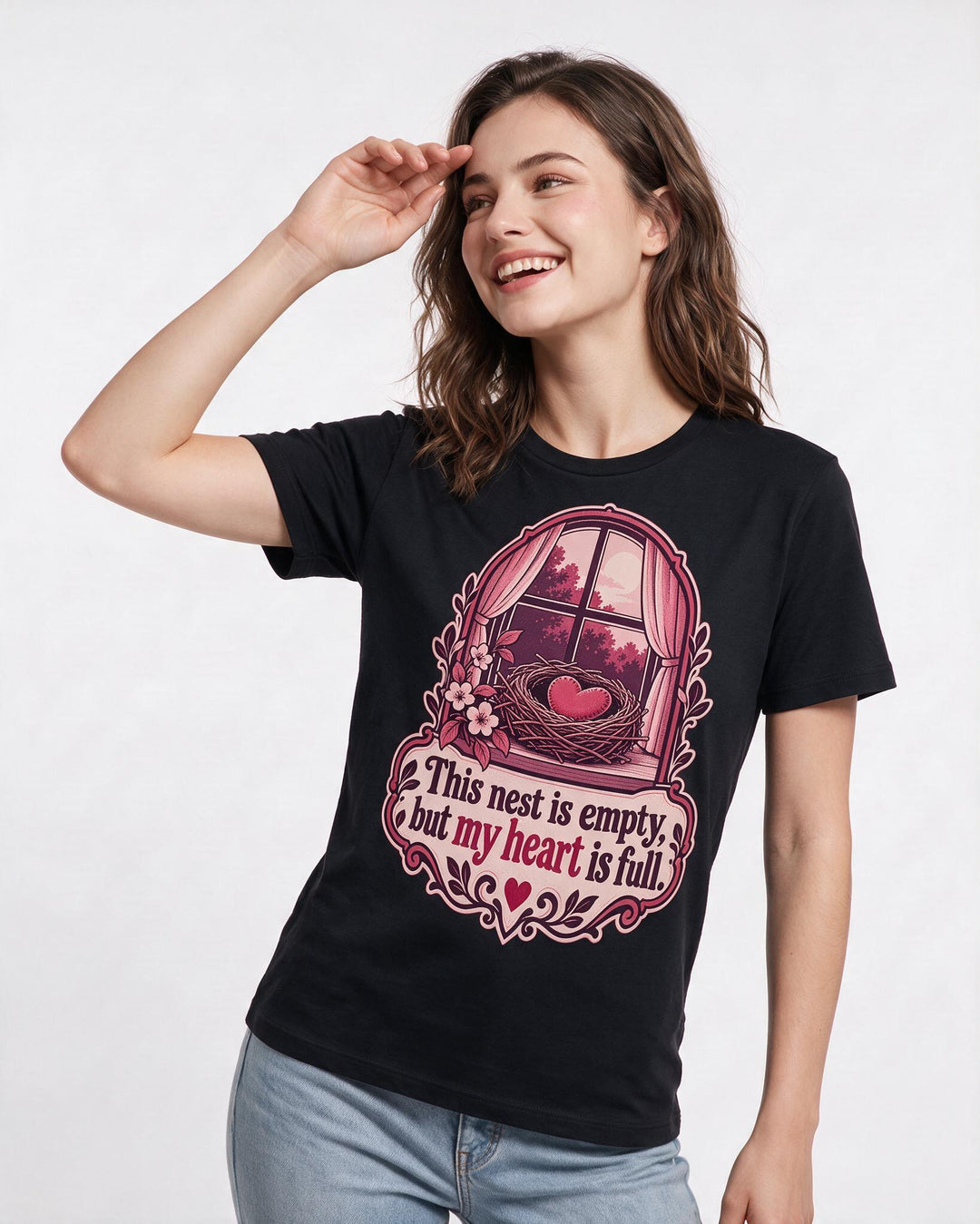 Grandparent Black T-Shirt for Women – Everyday Expression Graphic Tee product image 1