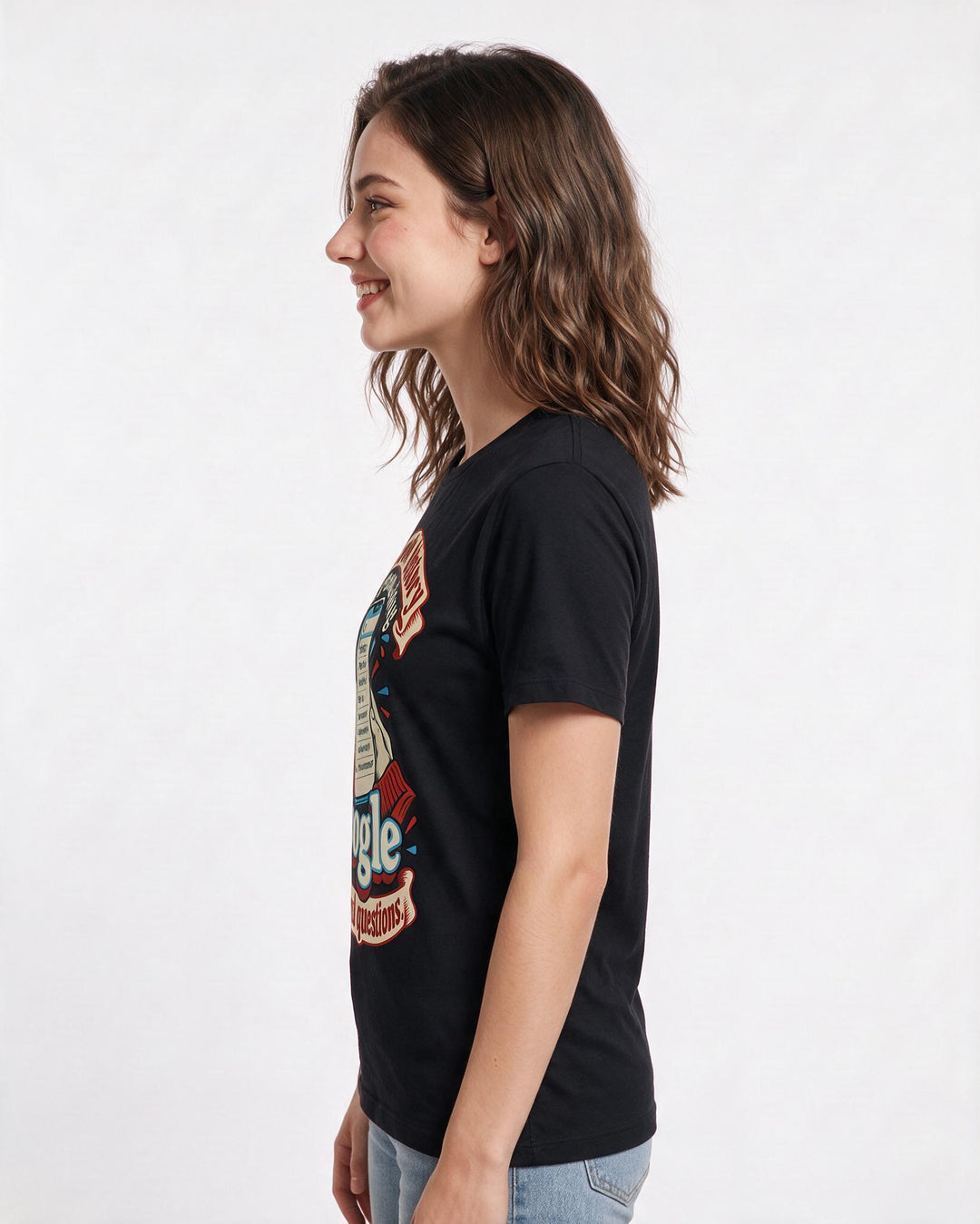 Meme Black T-Shirt for Women – Everyday Expression Graphic Tee product image 2