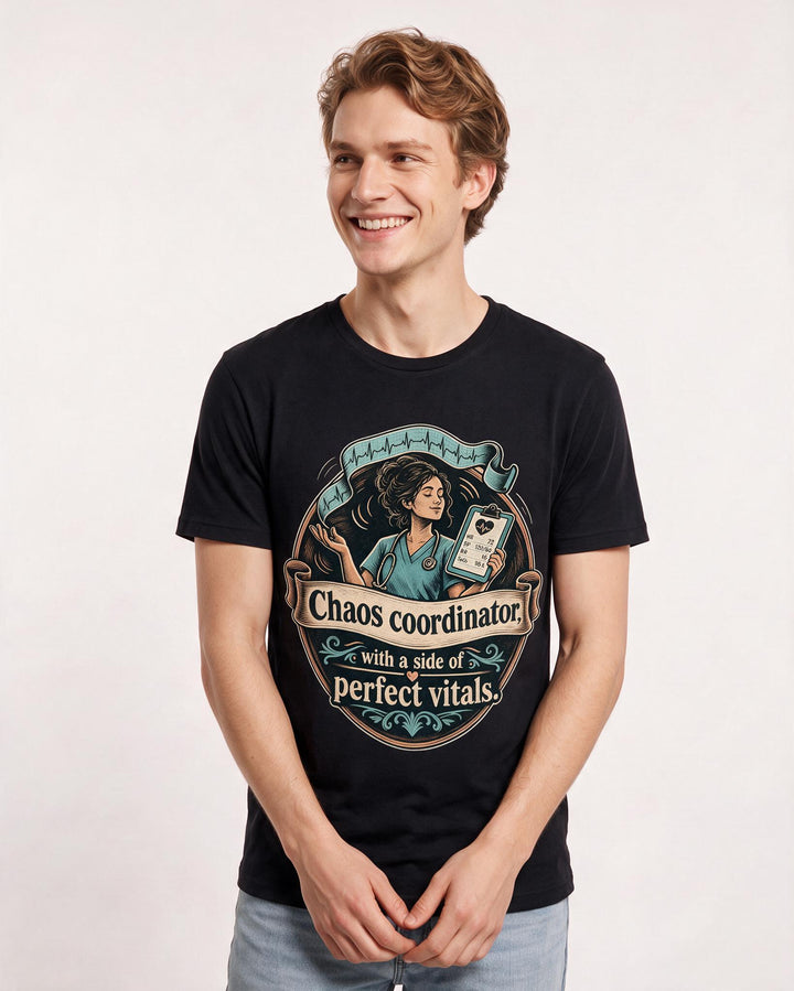 Nurse Black T-Shirt for Men – Nursing Life Graphic Tee product image 1