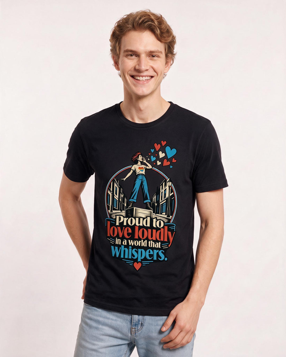 Pride Black T-Shirt for Men – Everyday Expression Graphic Tee product image 1