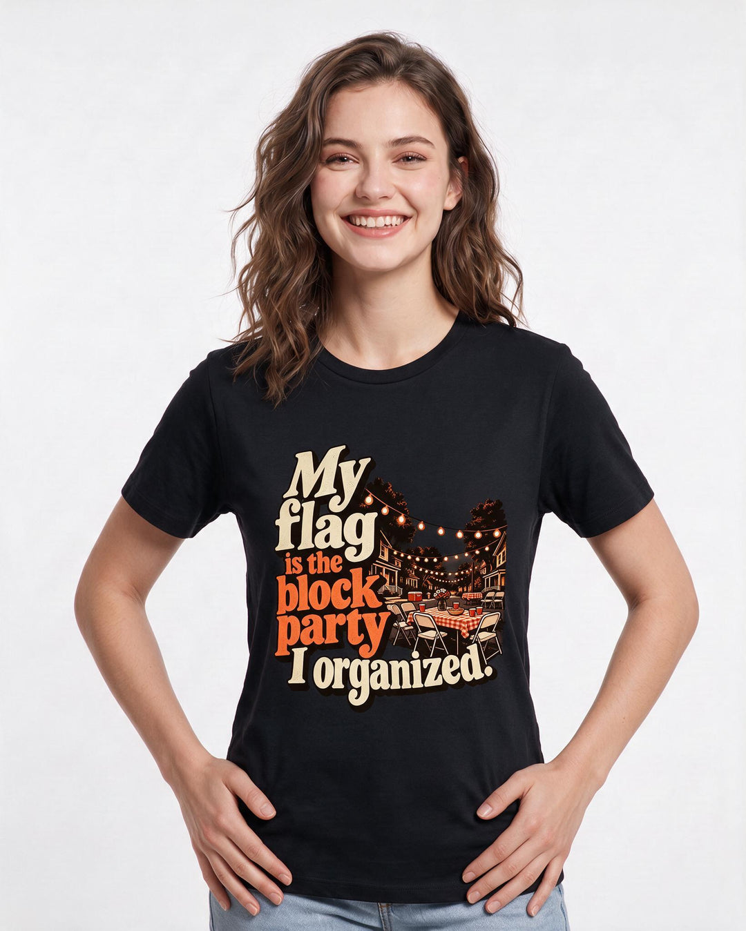 Patriotic Black T-Shirt for Women – Everyday Expression Graphic Tee product image 1