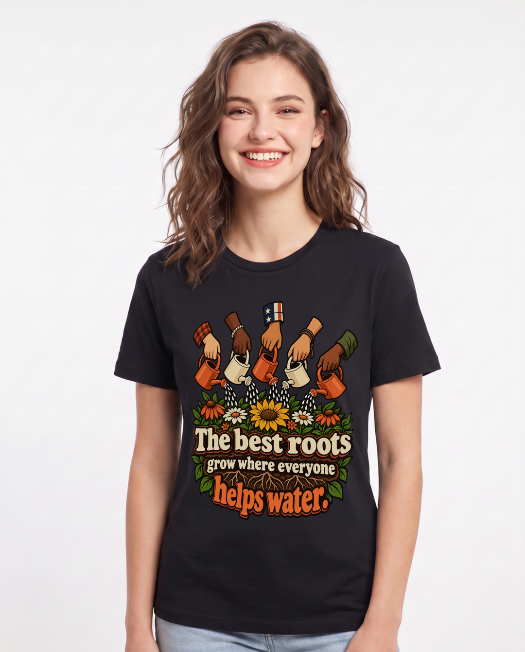 Patriotic Black T-Shirt for Women – Everyday Expression Graphic Tee product image 3