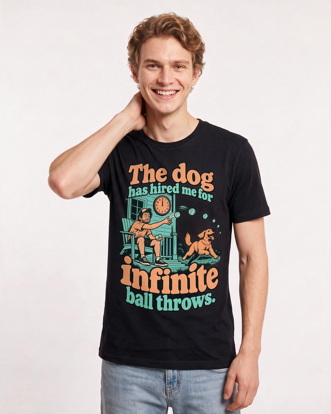 Cat Lover Black T-Shirt for Men – Everyday Expression Graphic Tee product image 1