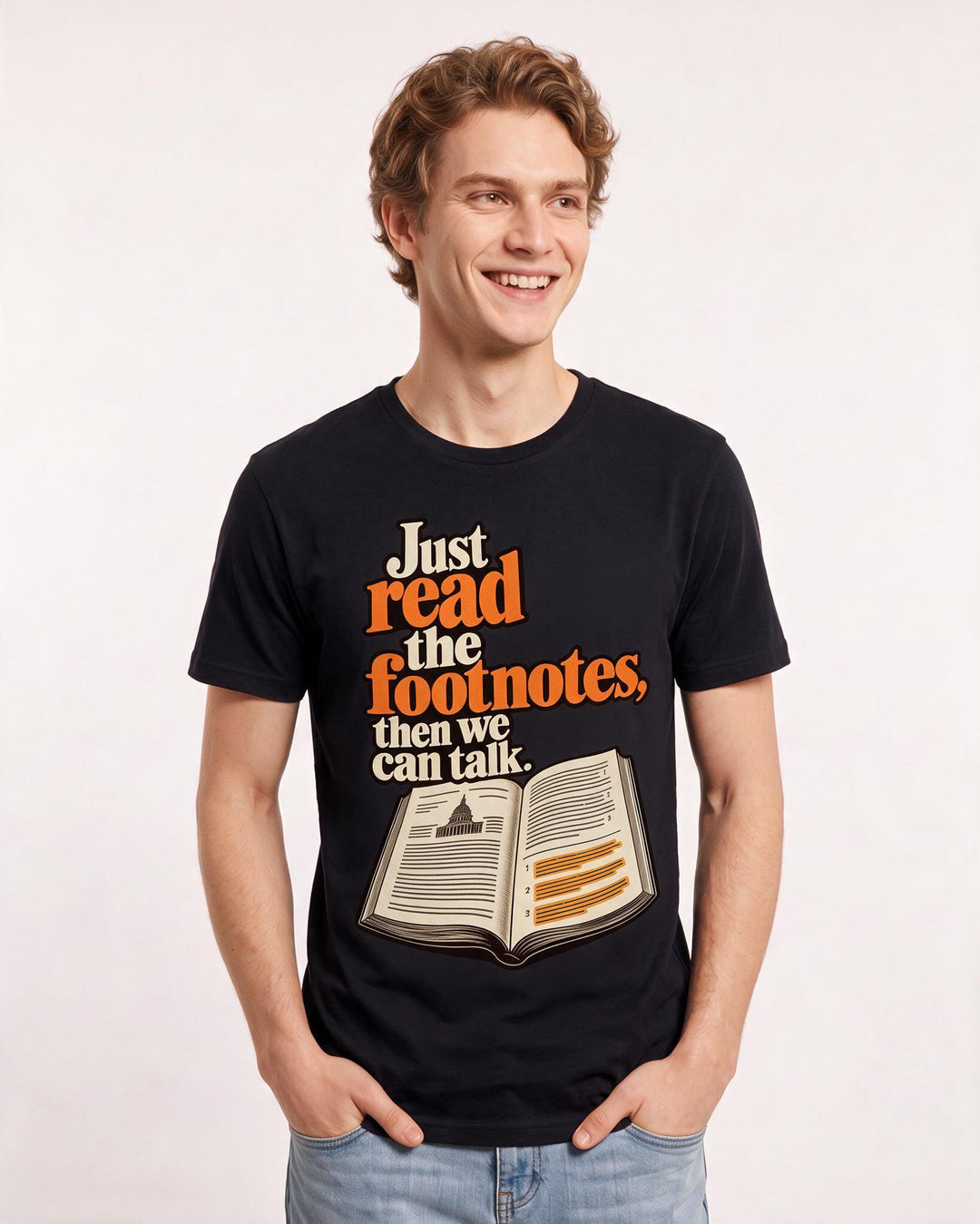 Political Statement Black T-Shirt for Men – Everyday Expression Graphic Tee product image 1