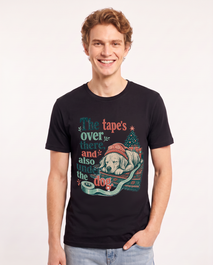 Christmas Black T-Shirt for Men – Holiday Theme Graphic Tee product image 3