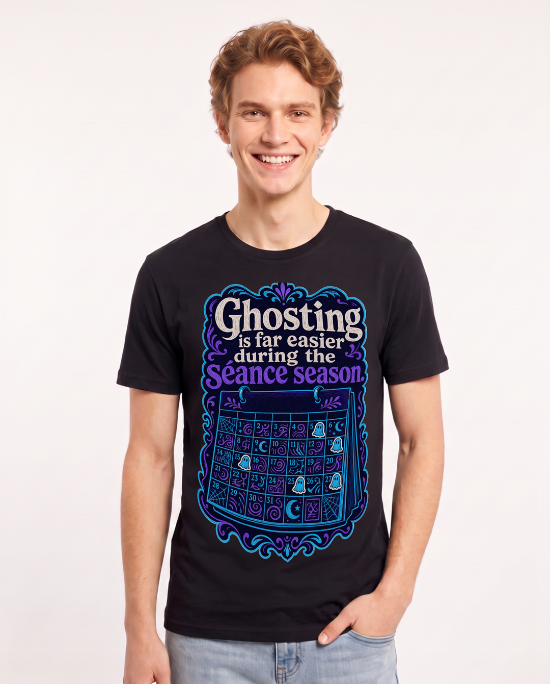 Halloween Black T-Shirt for Men – Halloween Theme Graphic Tee product image 3