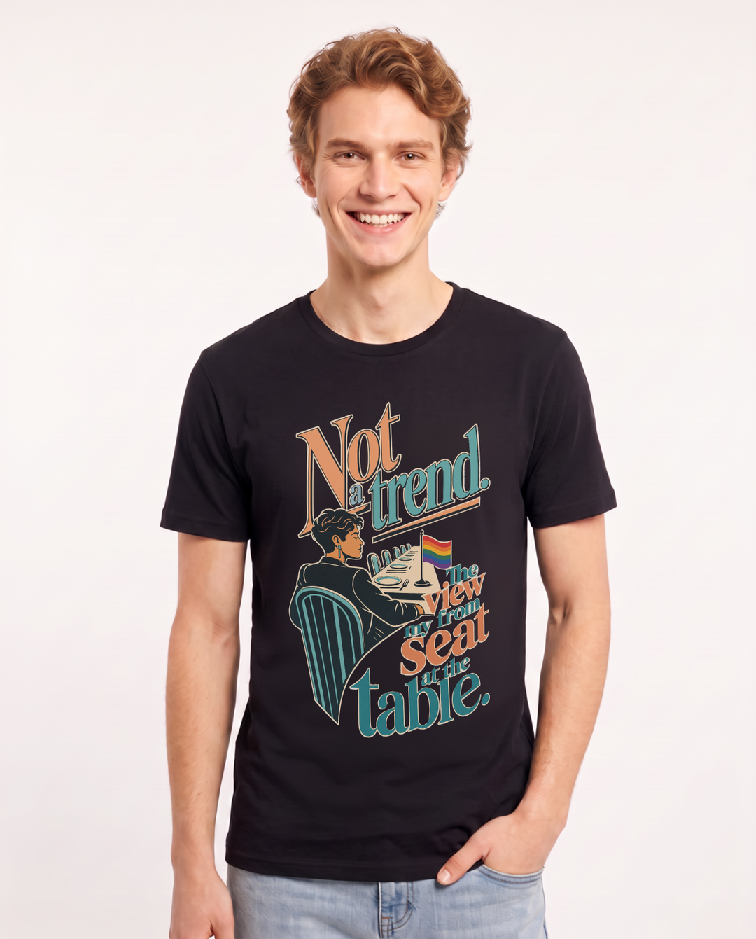 Pride Black T-Shirt for Men – Everyday Expression Graphic Tee product image 1