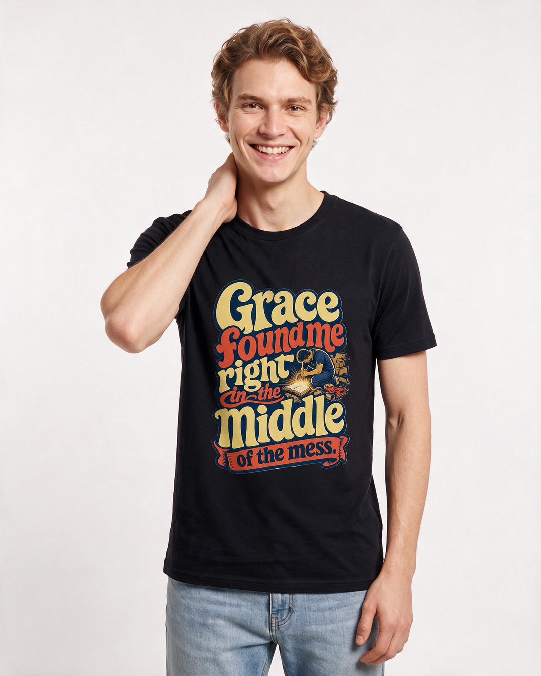 Christian Faith Black T-Shirt for Men – Everyday Expression Graphic Tee product image 3
