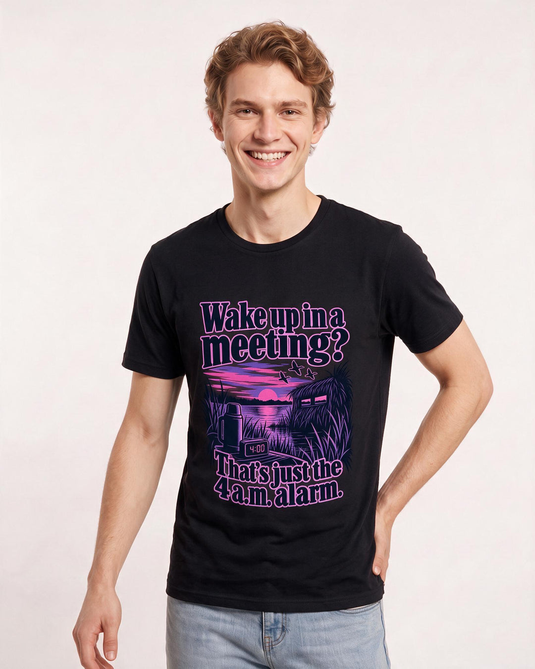 Hunting Black T-Shirt for Men – Everyday Expression Graphic Tee product image 1