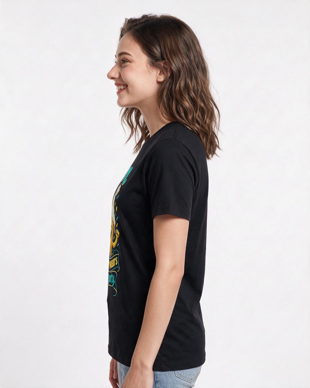 Beer Black T-Shirt for Women – Everyday Expression Graphic Tee product image 2