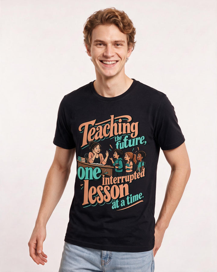 Teacher Black T-Shirt for Men – Everyday Expression Graphic Tee product image 1
